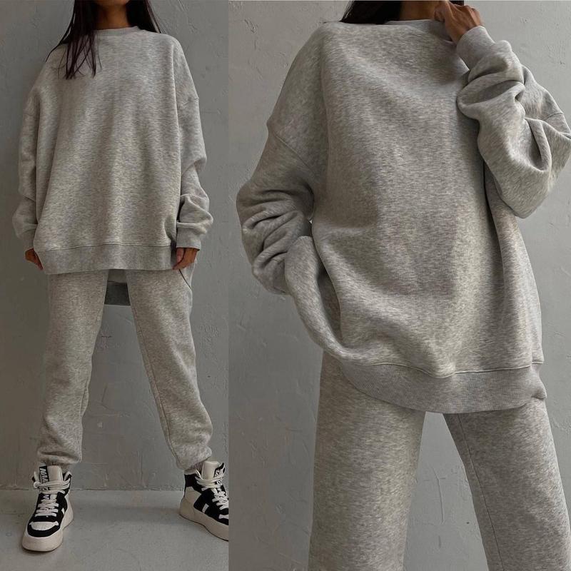 Damen Fleece-Loungewear-Set Weite Passform Eveloria