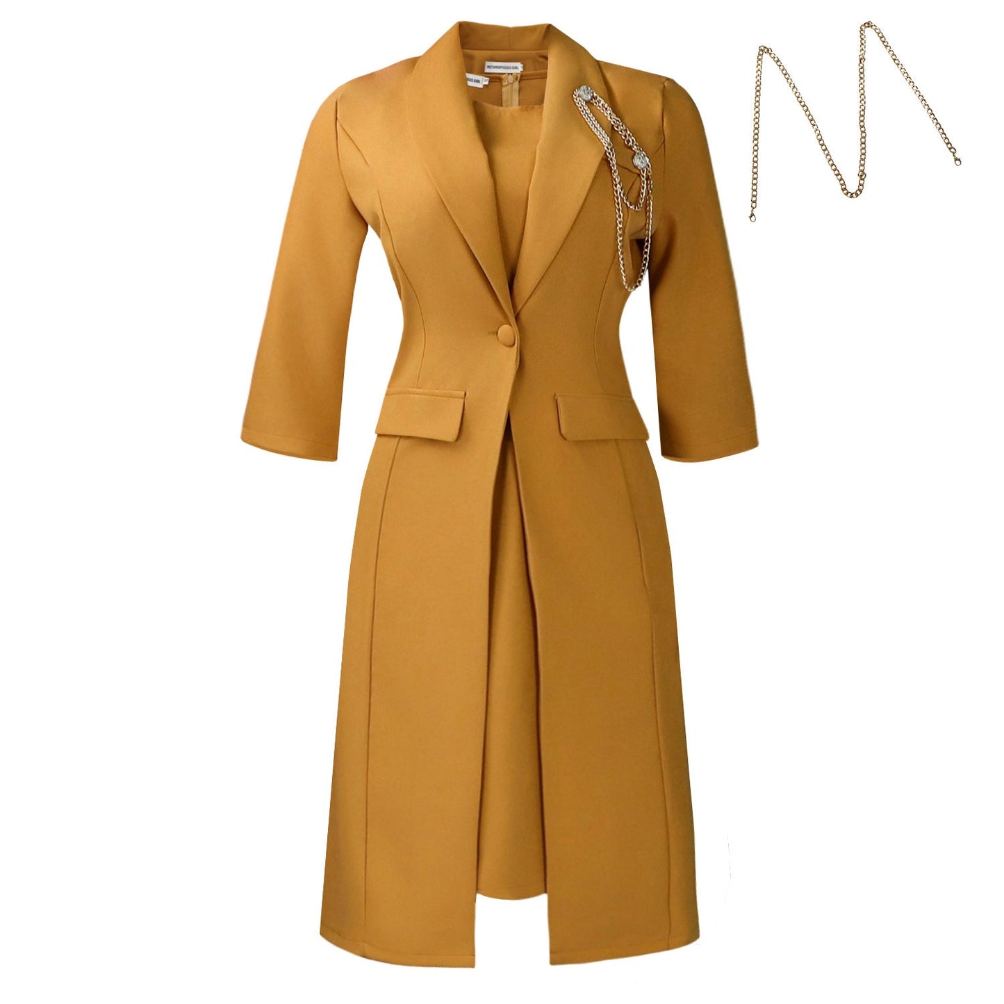 Damen Blazer-Kleid Asymmetrisch Elegantes Drapieren