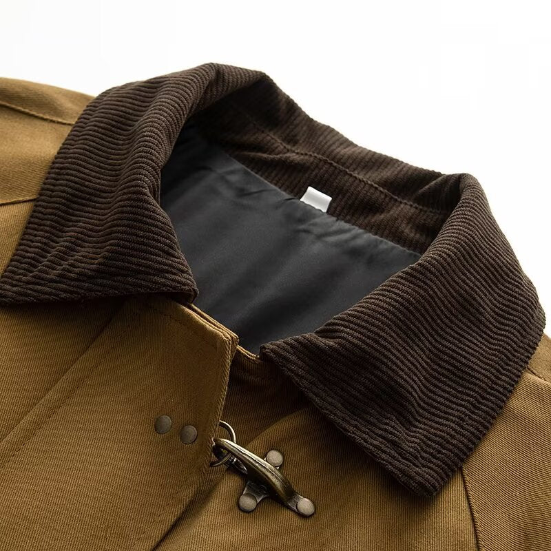 Damen Übergangsjacke modisch mit Knopfverschluss und großen Taschen