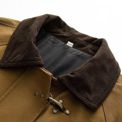 Damen Übergangsjacke modisch mit Knopfverschluss und großen Taschen