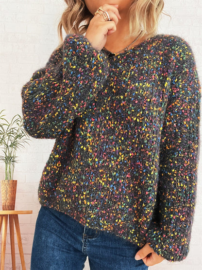 Damen Strickpullover Gemütlich Eveloria