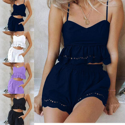 Damen Crop- und Shorts Set Eveloria - Eveloria