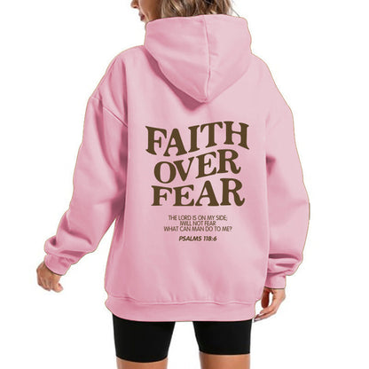 Damen Kapuzensweater Bequem Motivierender Schriftzug Grau
