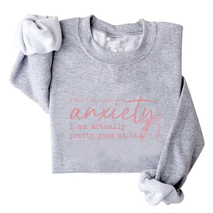 Damen Sweatshirt Motiviertes Design Grau Eveloria