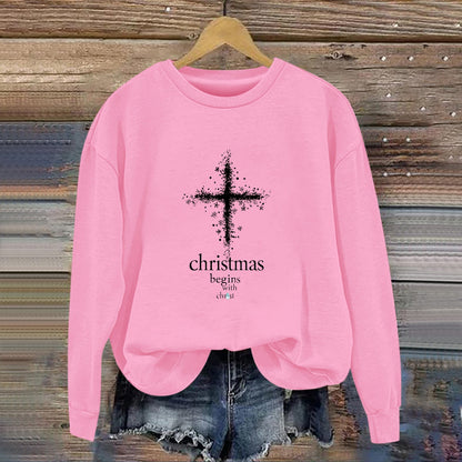 Damen Sweatshirt Christliches Motiv Weiches Innenfutter Eveloria