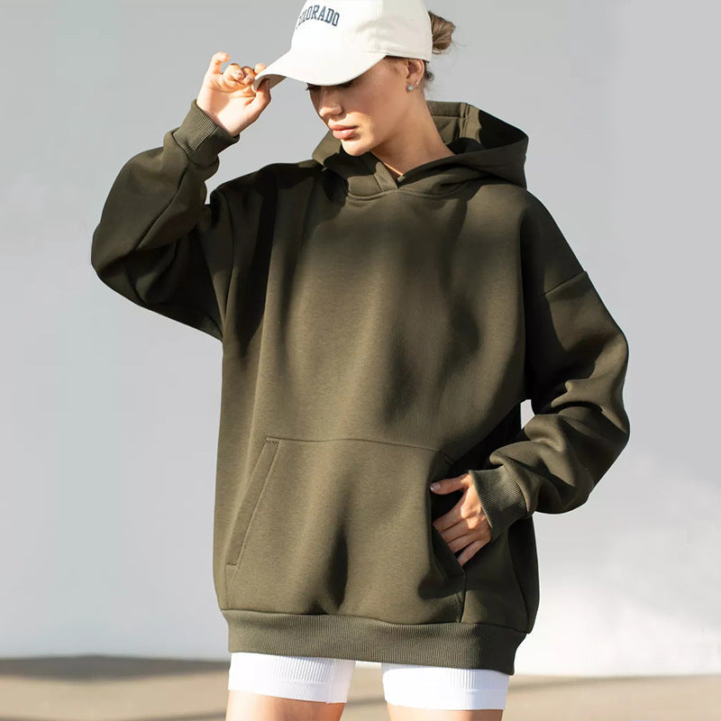 Damen Oversize Kapuzenpullover Baumwollmix Eveloria