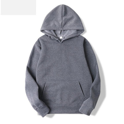 Damen Hoodie Weiches Innenfutter Kängurutasche Grau Eveloria