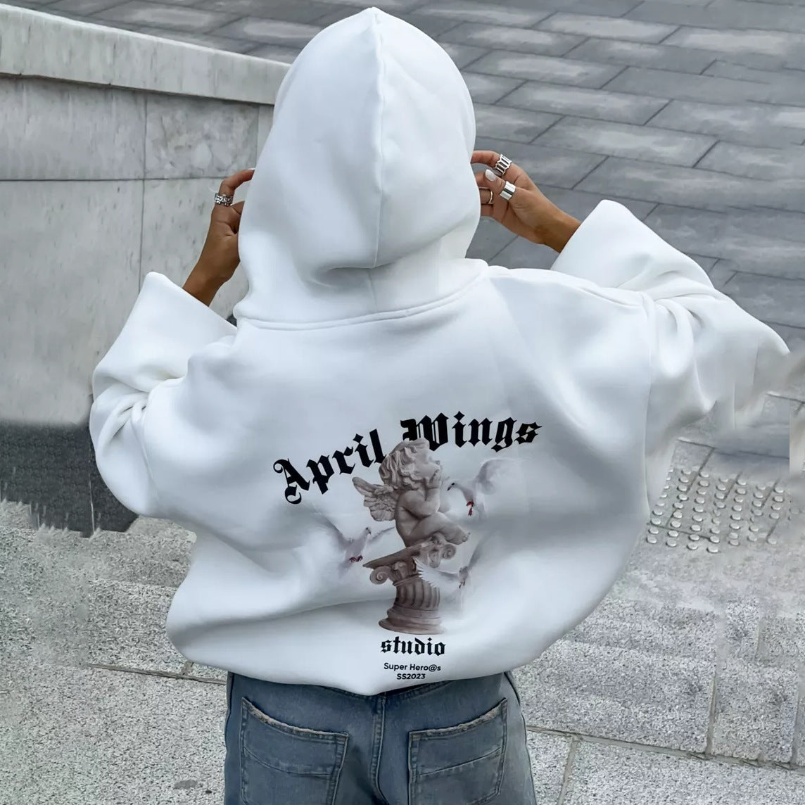 Damen Hoodie Urban Style Grafikdesign