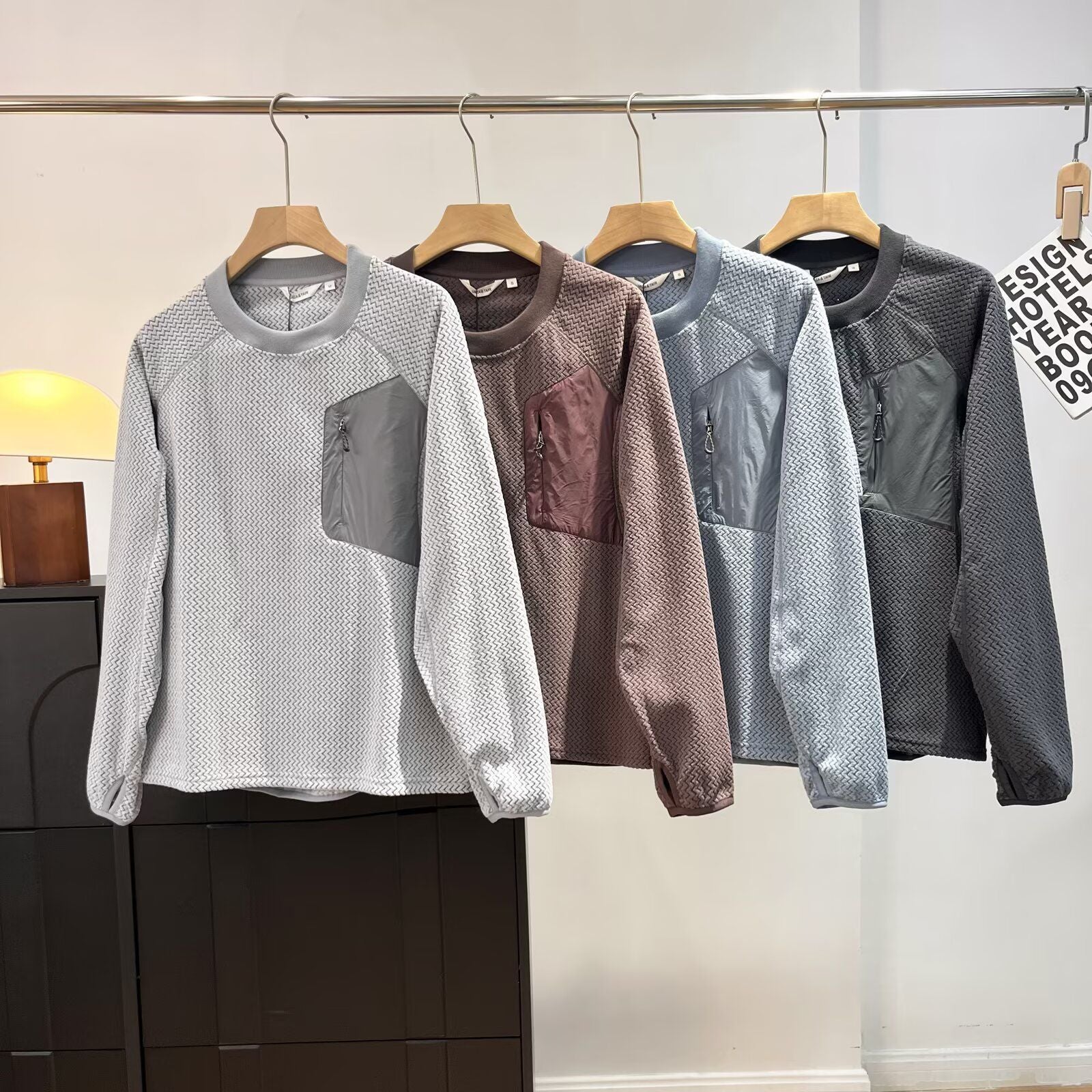 Damen Strickoberteil mit Reißverschluss und Tasche Eveloria - Eveloria
