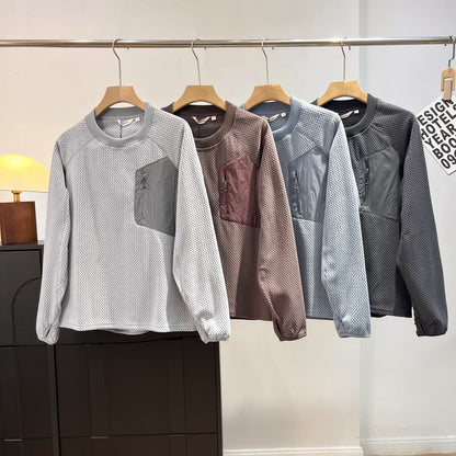 Damen Strickoberteil mit Reißverschluss und Tasche Eveloria - Eveloria