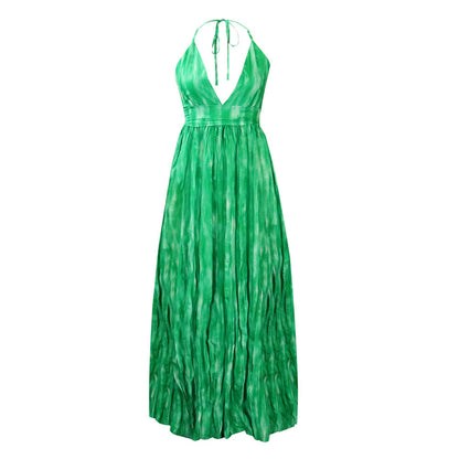 Damen Maxikleid V-Ausschnitt Fließend Eveloria