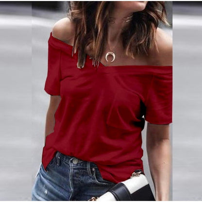 Damen Off-Shoulder T-Shirt von Eveloria