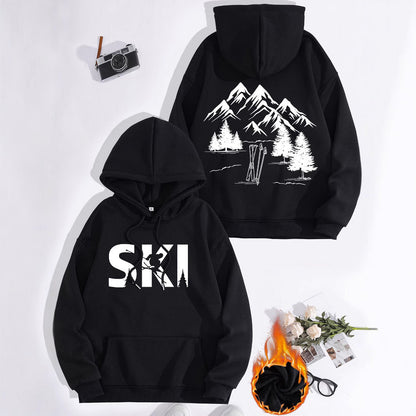 Damen Kapuzenpullover Ski-Design Gemütlich Eveloria - Eveloria