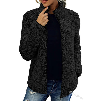 Damen Fleecejacke Weich Hochkragen Eveloria