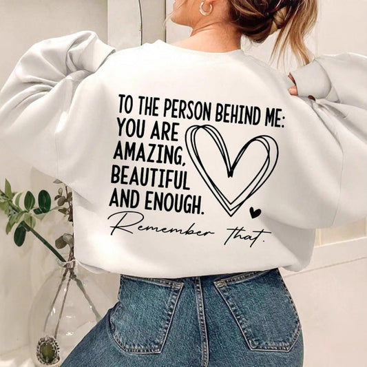Damen Sweatshirt Lässig Inspirierendes Motiv Grau Eveloria - Eveloria