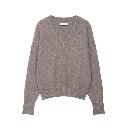 Damen V-Pullover aus Wolle Eveloria - Eveloria