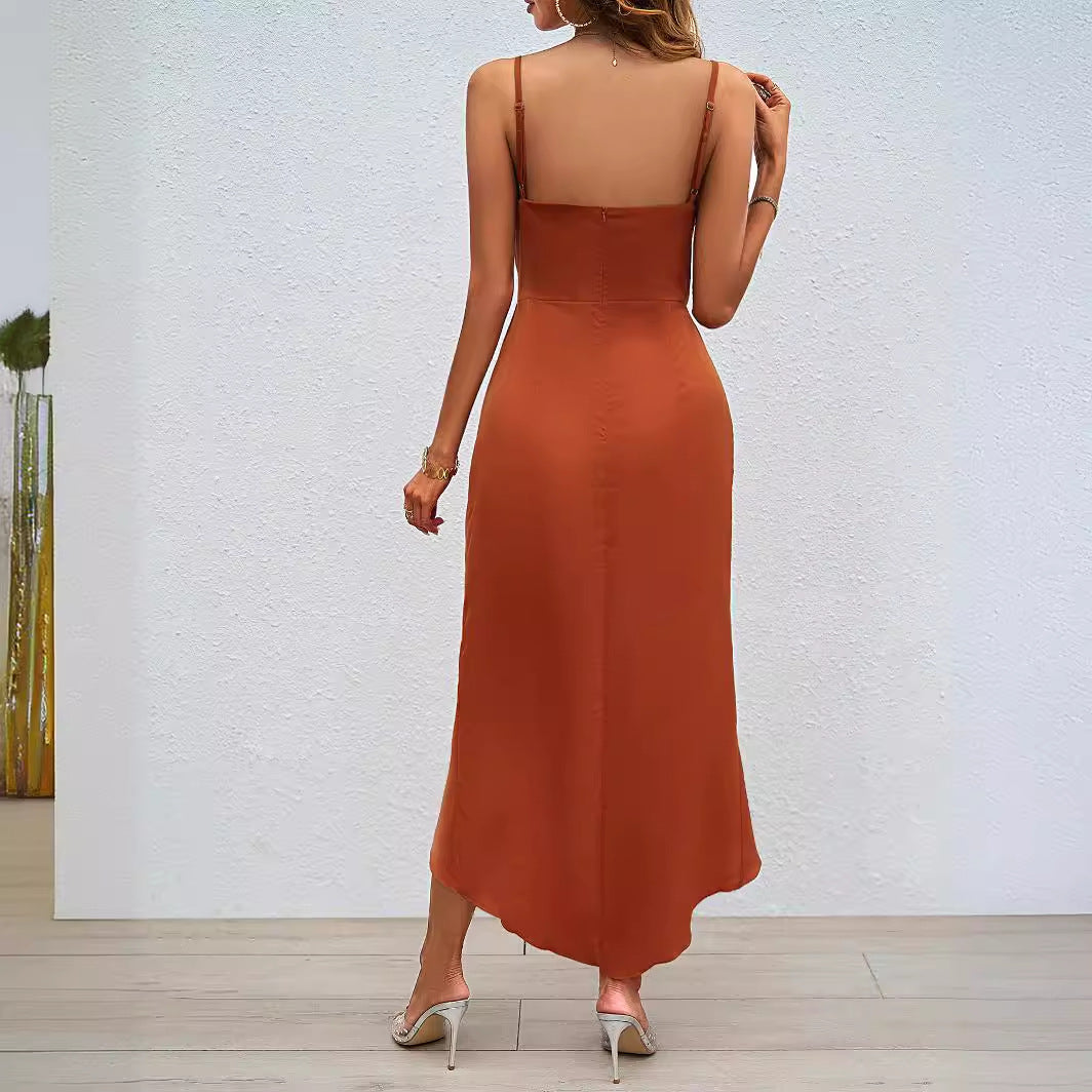 Damen Wickelkleid V-Ausschnitt Asymmetrisch Eveloria