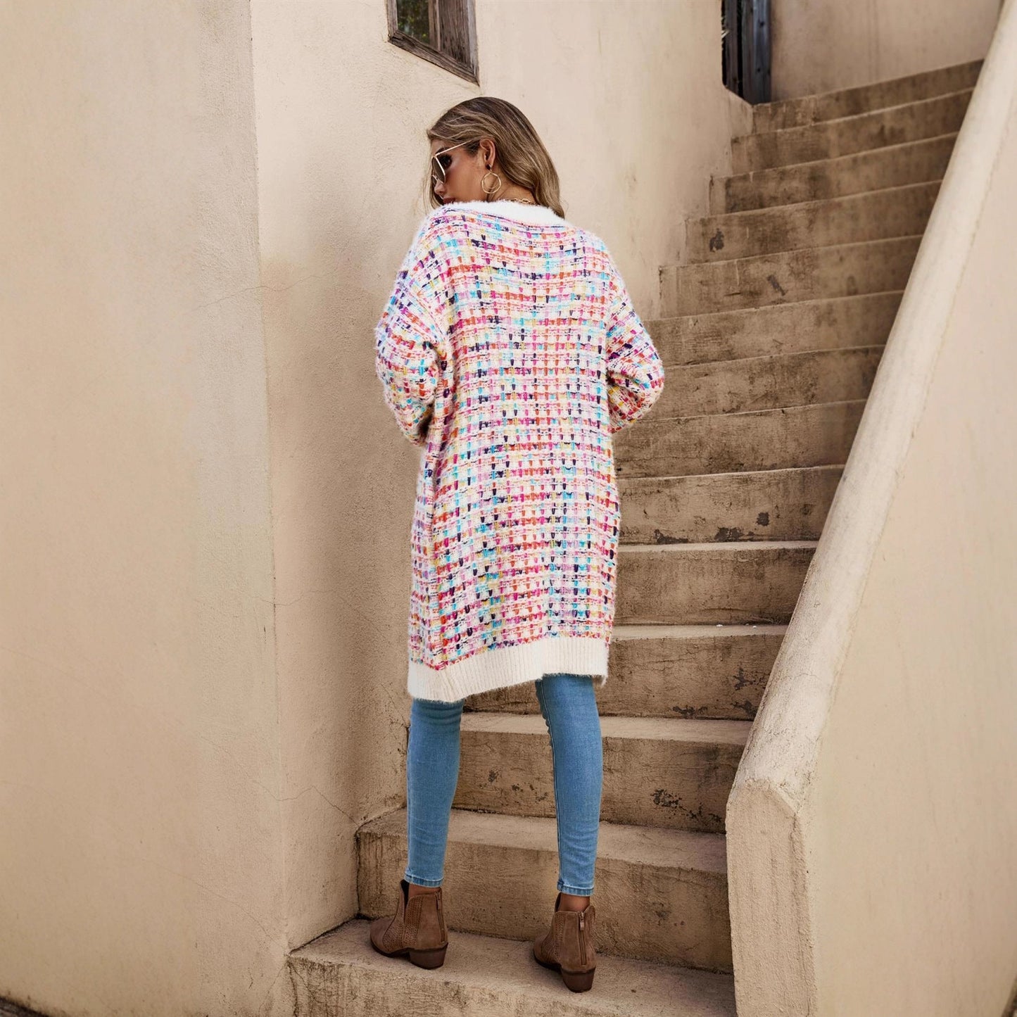 Damen Strickcardigan Modernes Kunstdesign Eveloria