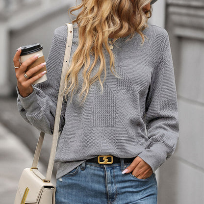 Damen Pullover Strukturiertes Waffelmuster Eveloria