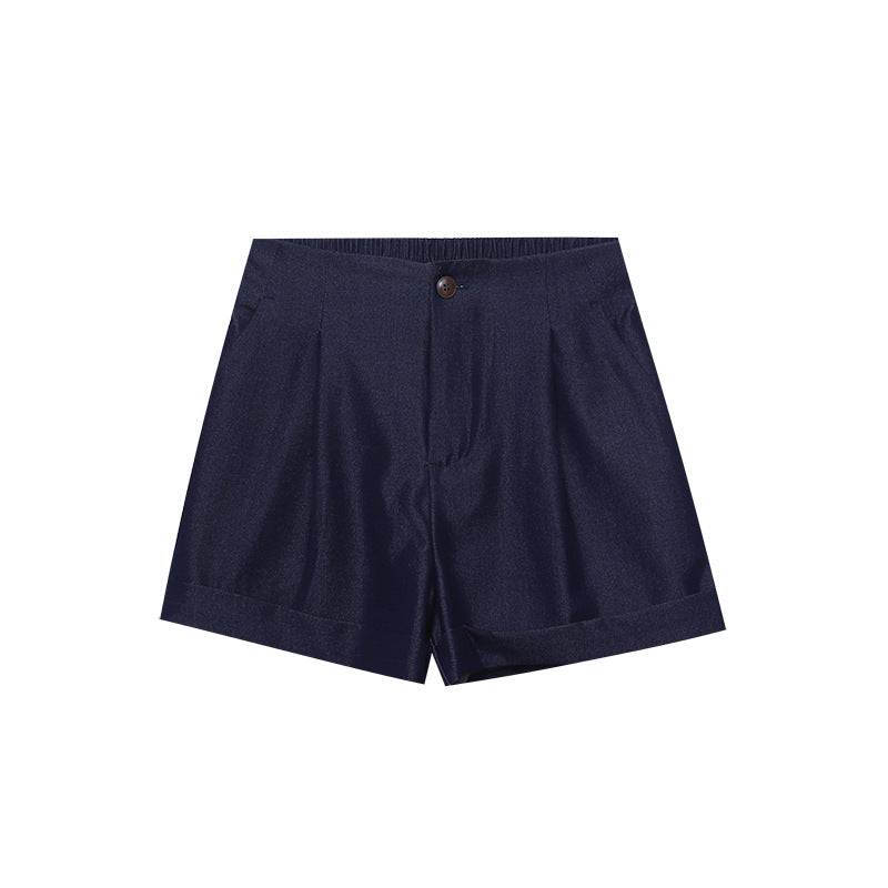Damen Shorts Hochbund mit Taschen Bequem Eveloria