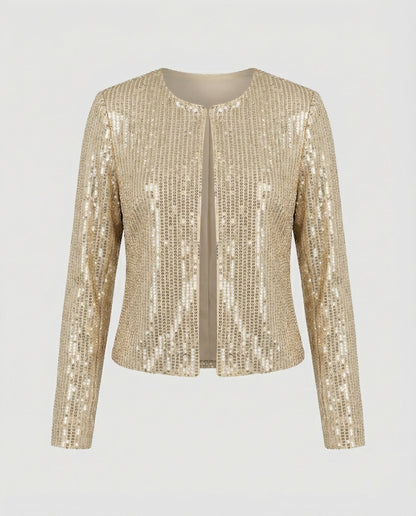 Damen Strickjacke Glitzer Effekt Eveloria