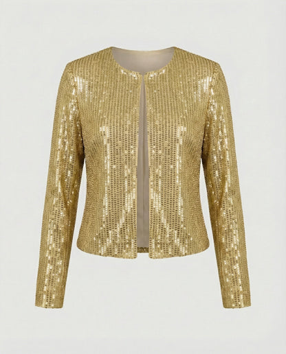 Damen Strickjacke Glitzer Effekt Eveloria