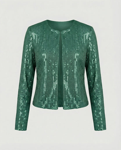Damen Strickjacke Glitzer Effekt Eveloria