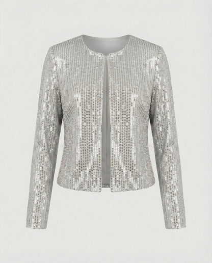 Damen Strickjacke Glitzer Effekt Eveloria