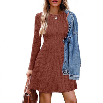 Damen Strickkleid Lässig Eveloria
