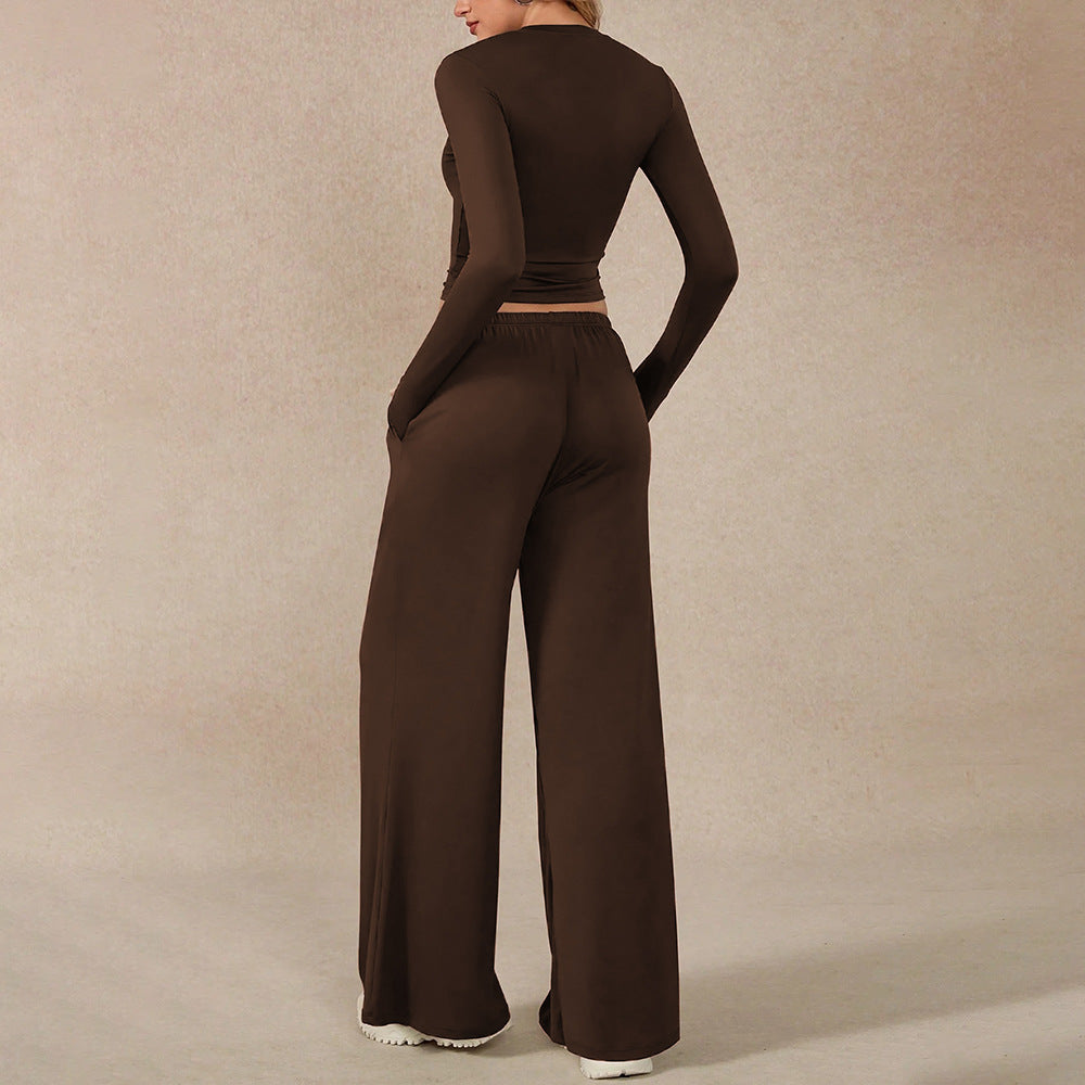 Damen Jogginganzug Weites Design Elastischer Bund Eveloria