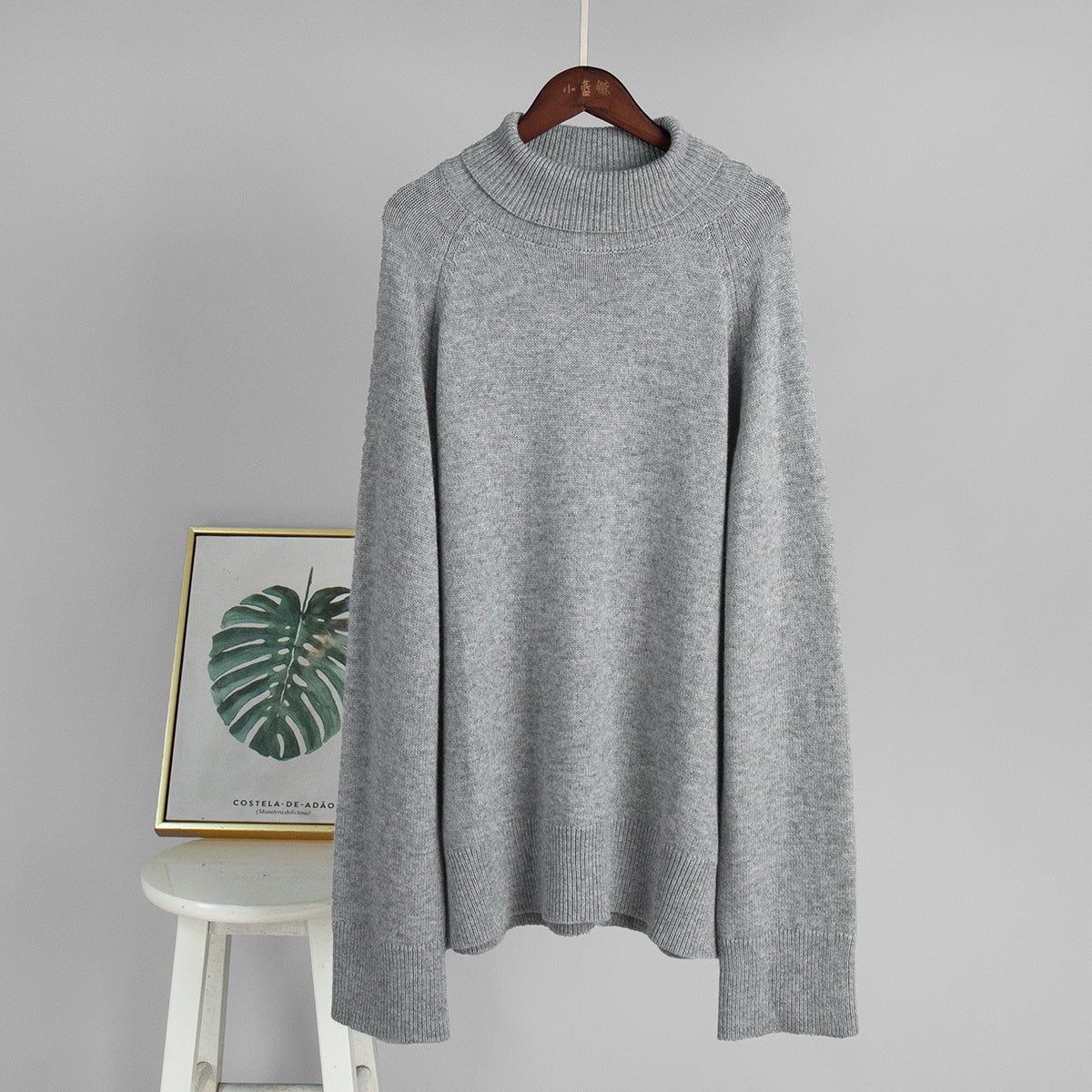 Damen Rollkragenpullover Feines Strickmaterial Beige