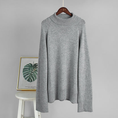 Damen Rollkragenpullover Feines Strickmaterial Beige