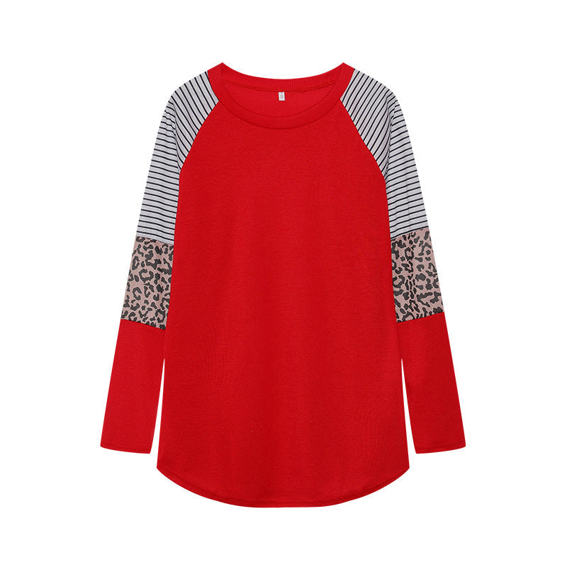 Damen Langarmshirt Tiermuster Streifendesign Eveloria