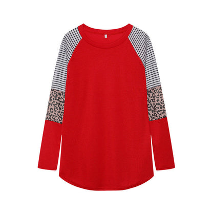 Damen Langarmshirt Tiermuster Streifendesign Eveloria