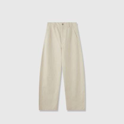 Damenweite Denim-Hose Hochbund Komfortschnitt Blau