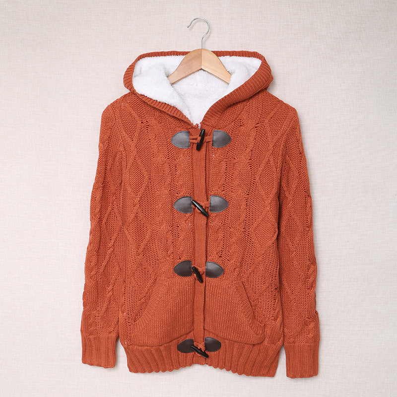 Damen Strickjacke Hochkragen Bequem Grün
