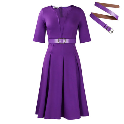 Damen Kleid mit schwingendem Rock und Taillenoberteil Eveloria