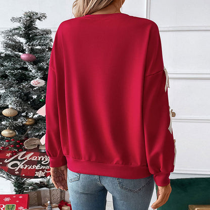 Damen Pullover Schleifen-Detail Kaschmir Braun