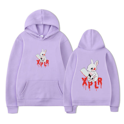 Damen Kapuzensweater Cartoon-Motiv Bequem Eveloria