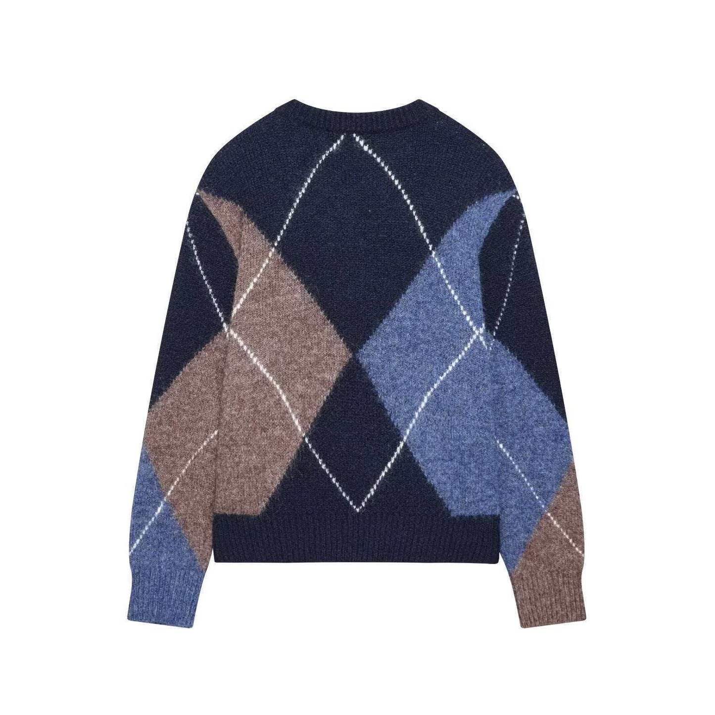 Damen Grobstrickpullover Rautenmuster Eveloria