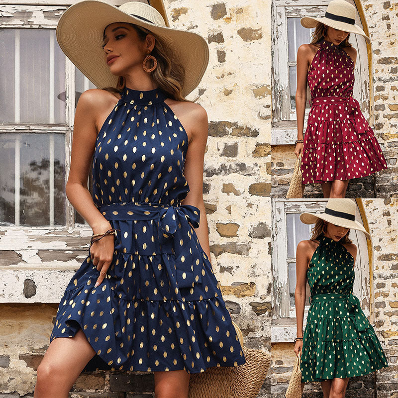 Damen Wickelkleid Sommer Rüschendesign Taillengurt Eveloria - Eveloria