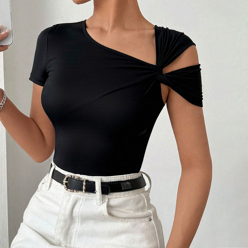 Damen Body Asymmetrisch Drapierung Eveloria