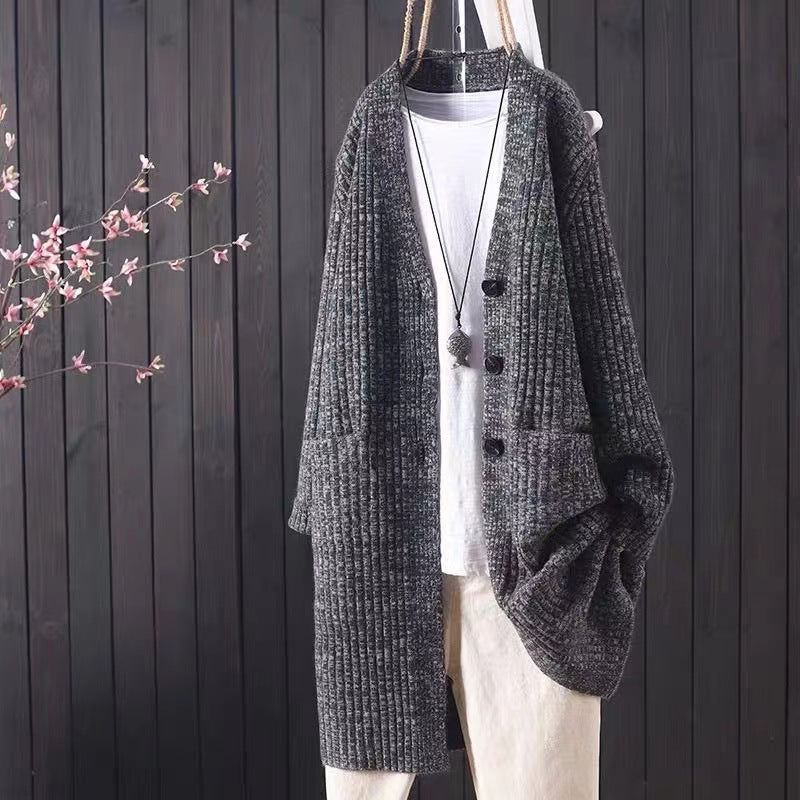 Damen Strickjacke Kuschelig Mit Taschen Modisch Grau Eveloria