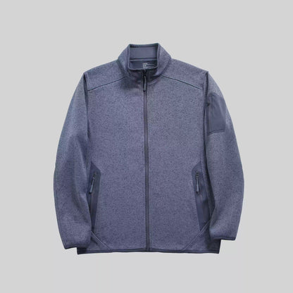 Eveloria Damen Fleecejacke Reißverschlusstaschen Hochkragen