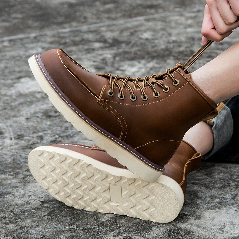 Herren Schnürboots dickes Sohle gepolstert