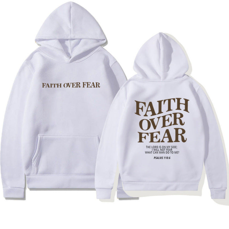 Damen Hoodie Bequem Inspirierender Schriftzug Grau Eveloria