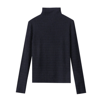 Damen Rollkragenpullover Strukturiertes Muster Eveloria