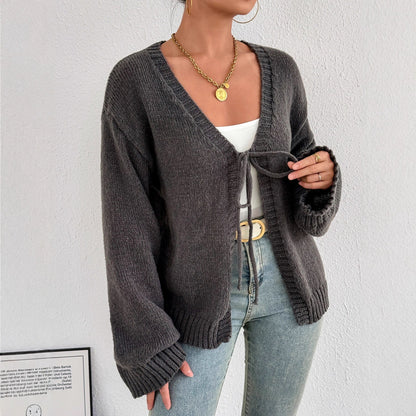 Damen Strickjacke mit Gürtel Eveloria