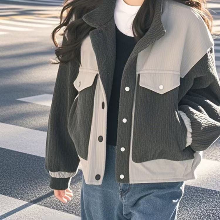 Damen Fleecejacke Oversized Strukturiert Anthrazit