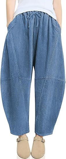 Damen High-Waist Freizeithose mit Kordelzug Eveloria